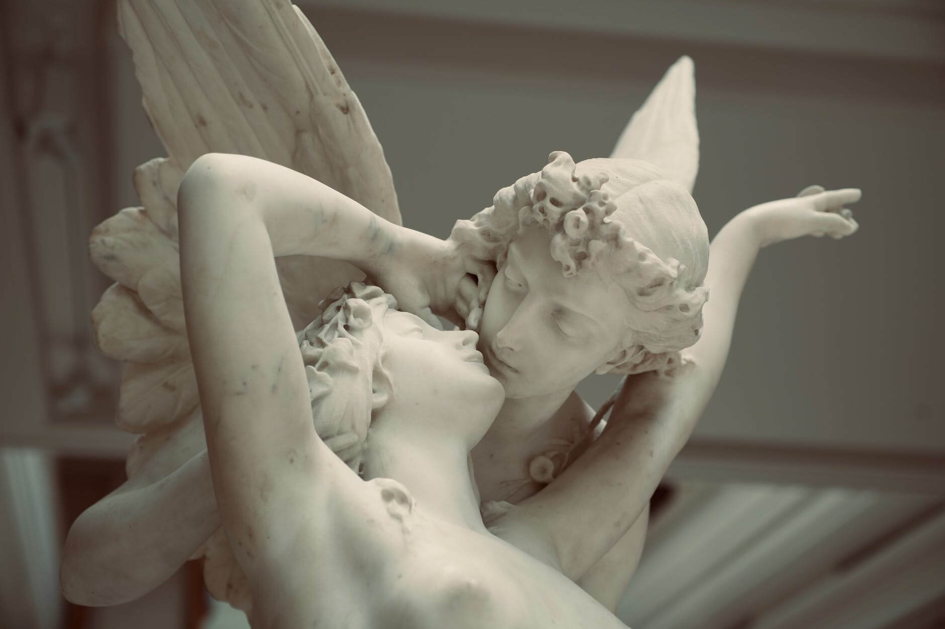 sculpture of cupid and psyche